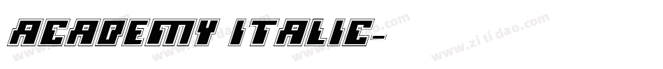 Academy Italic字体转换
